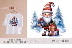 Cute watercolor Christmas gnome pillow sublimations- 3 png Product Image 7