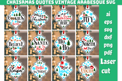 Christmas Quotes Vintage Arabesque SVG BUNDLES Product Image 1