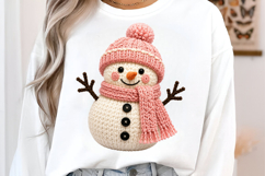 Christmas Crochet Snowman PNG Product Image 2