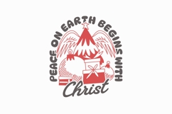 Peace On Earth Begins With Christ T-shirt Design Product Image 1