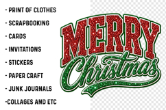 Retro Glitter Christmas Png Product Image 3