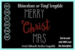 Christmas Rhinestone Shirt Template - Merry CHRIST mas Product Image 1