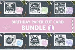BUNDLE Birthday card svg / birthday card svg template Product Image 1