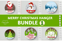 BUNDLE MERRY CHRISTMAS HANGER / Merry Christmas Door Hanger Product Image 1