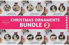 Bundle laser Cut Christmas SVG / Bundle christmas ornaments Product Image 1