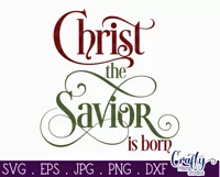 Christ The Savior Is Born Christian Christmas Farmhouse Svg Product Image 2