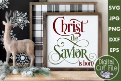 Christ The Savior Is Born Christian Christmas Farmhouse Svg Product Image 1