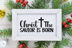 Christ the Savior Is Born Sign SVG, Farmhouse Christmas Sign Product Image 2