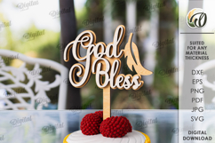 Christening Cake Topper Laser Cut. Christening decor SVG Product Image 12