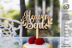 Christening Cake Topper Laser Cut. Christening decor SVG Product Image 1