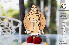 Christening Cake Topper Laser Cut. Christening decor SVG Product Image 8