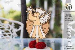 Christening Cake Topper Laser Cut. Christening decor SVG Product Image 9