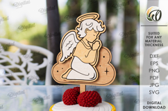 Christening Cake Topper Laser Cut. Christening decor SVG Product Image 11