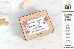 Christening Keepsake Bundle Laser Cut. Wooden Memory Box SVG Product Image 3