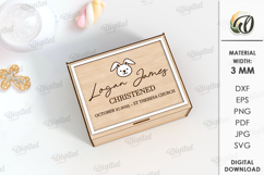 Christening Keepsake Bundle Laser Cut. Wooden Memory Box SVG Product Image 4