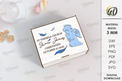 Christening Keepsake Bundle Laser Cut. Wooden Memory Box SVG Product Image 5