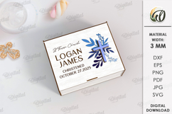 Christening Keepsake Bundle Laser Cut. Wooden Memory Box SVG Product Image 6