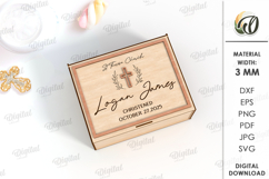Christening Keepsake Bundle Laser Cut. Wooden Memory Box SVG Product Image 7