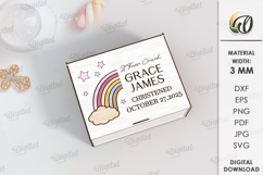 Christening Keepsake Bundle Laser Cut. Wooden Memory Box SVG Product Image 8