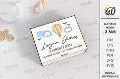 Christening Keepsake Bundle Laser Cut. Wooden Memory Box SVG Product Image 9
