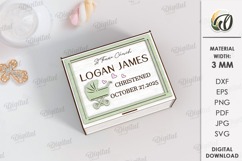 Christening Keepsake Bundle Laser Cut. Wooden Memory Box SVG Product Image 11