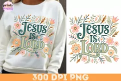 Jesus is Lord PNG, Bible Verse Quote Design Product Image 2