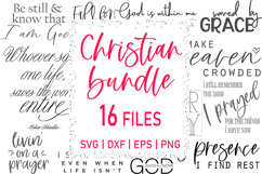 Christian SVG Bundle | 16 Faith Cut Files | Bible Verse SVG Product Image 1
