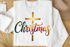 Christian Christmas Cross PNG,Coquette Jesus Christmas Png Product Image 6