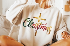 Christian Christmas Cross PNG,Coquette Jesus Christmas Png Product Image 9