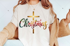 Christian Christmas Cross PNG,Coquette Jesus Christmas Png Product Image 2