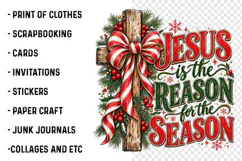 Jesus Is the Reason for the Season PNG | Christian Christmas Product Image 3