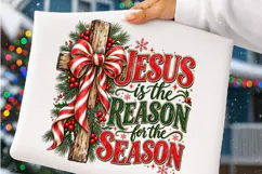 Jesus Is the Reason for the Season PNG | Christian Christmas Product Image 4