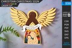 Christian Christmas Signs Laser Cut Bundle|3D Nativity Signs Product Image 6