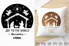 Religious christmas  quote: Joy to the world. The Lord is come. svg cut file