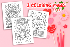 Christian Valentine Coloring Pages | Kids Bible Printable Product Image 1