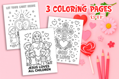 Christian Valentine Coloring Pages Bundle | Kids Bible Product Image 4