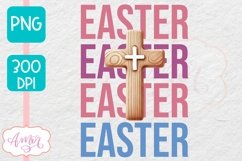 Easter sublimation PNG, Christian cross PNG design Product Image 1