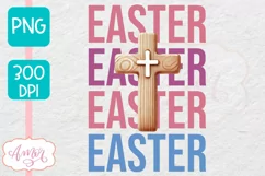Easter sublimation PNG, Christian cross PNG design Product Image 1
