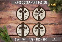 Christian Cross SVG Ornaments Praise Trust Laser cut