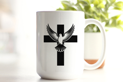 Christian Cross with Dove SVG Holy Spirit Faith Product Image 2