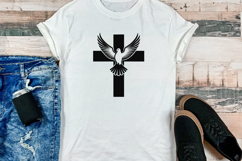 Christian Cross with Dove SVG Holy Spirit Faith Product Image 3