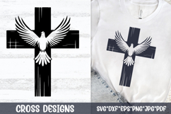 Christian Cross with Dove SVG Holy Spirit Design