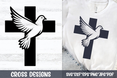 Christian cross with dove svg holy spirit religious faith design