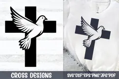Christian cross with dove svg holy spirit religious faith design