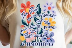 Scripture png, Christian Floral Sublimation PNG file Product Image 2