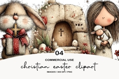 Christian Easter Clipart Sublimation Product Image 1