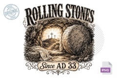Christian Easter PNG Rolling Stone Empty Tomb Resurrection D Product Image 1