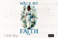 Easter Walk By Faith PNG, Christian PNG Product Image 4