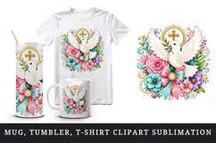 Christian faith tumbler mug wrap clipart sublimation design Product Image 1