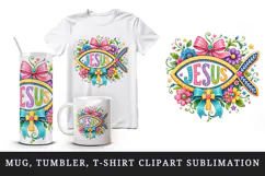 Christian faith tumbler mug wrap clipart sublimation design Product Image 1